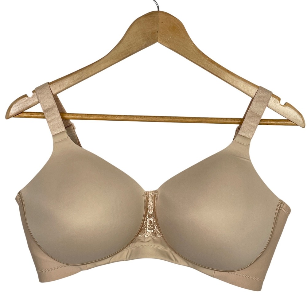 Vanity Fair Beauty Back Back Smoother Full-Figure Wireless Bra Size 40DD Beige
